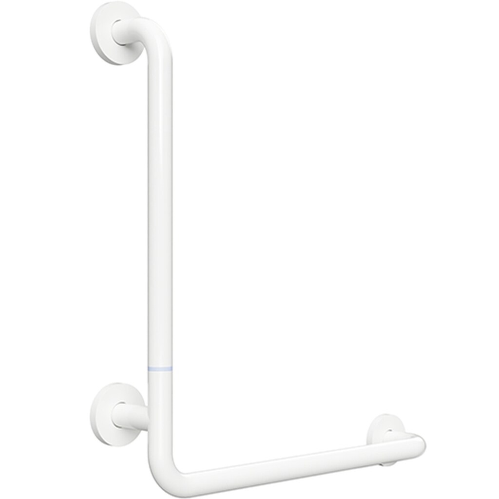 Brillantbad BELP Duschgriff Steckbar Links Eisen Weiß mit Abdeckung 110x630x680 mm, 120 kg Traglast für Bad & WC >> zum Bohren
