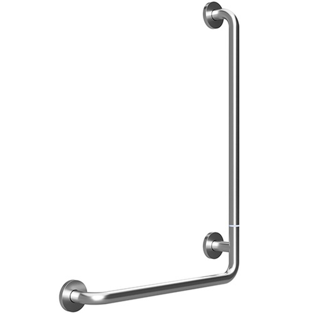 Brillantbad BELP Duschgriff Steckbar Rechts Edelstahl gebürstet mit Abdeckung 110x630x890 mm, 120 kg Traglast für Bad & WC >> zum Bohren