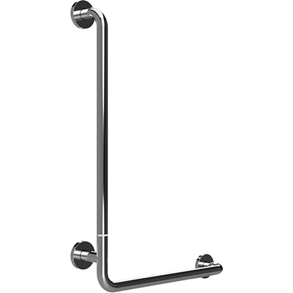 Brillantbad BELP Duschgriff Steckbar Links Edelstahl poliert mit Abdeckung 110x630x890 mm, 120 kg Traglast für Bad & WC >> zum Bohren