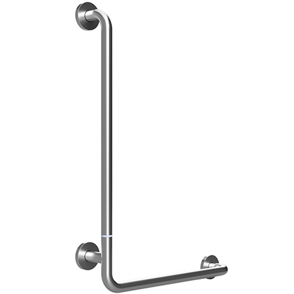 Brillantbad BELP Duschgriff Steckbar Links Edelstahl gebürstet mit Abdeckung 110x630x890 mm, 120 kg Traglast für Bad & WC >> zum Bohren