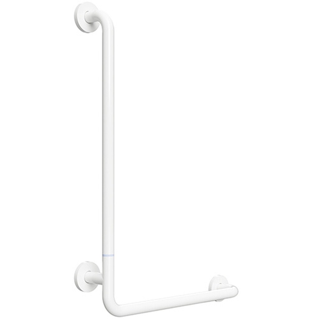 Brillantbad BELP Duschgriff Steckbar Links Eisen Weiß mit Abdeckung 110x625x885 mm, 120 kg Traglast für Bad & WC >> zum Bohren