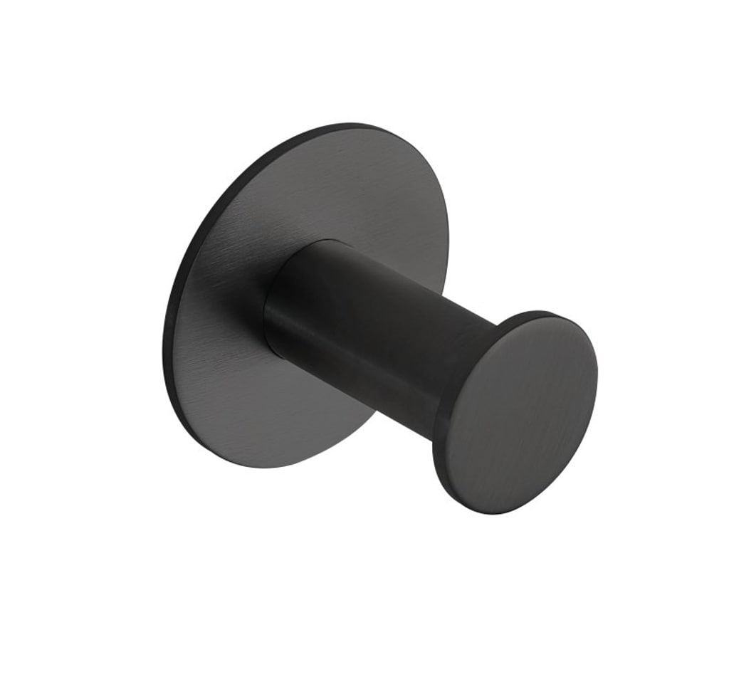 Brillantbad BEASY Kleiderhaken Edelstahl Schwarz 31x45x45 mm f&uuml;r Bad & K&uuml;che >> zum Kleben - Bild 1