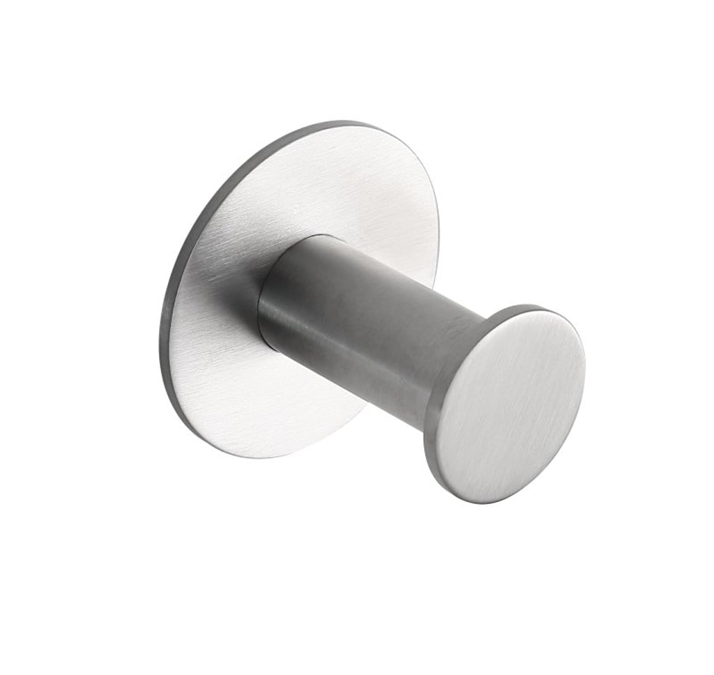 Brillantbad BEASY Kleiderhaken Edelstahl geb&uuml;rstet 31x45x45 mm f&uuml;r Bad & K&uuml;che >> zum Kleben - Bild 1