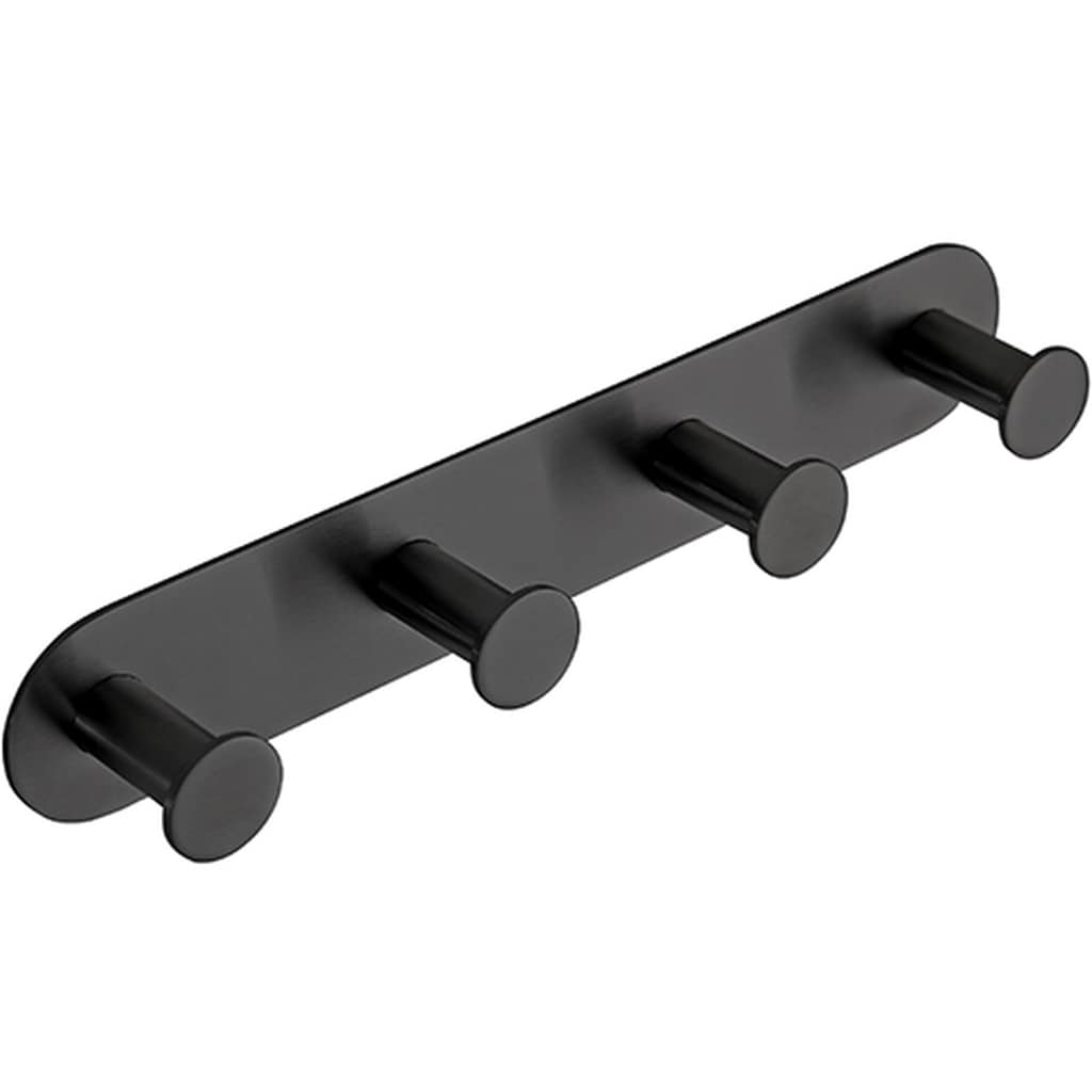 Brillantbad BEASY Hakenleiste Edelstahl Schwarz 31x255x45 mm f&uuml;r Bad & K&uuml;che >> zum Kleben - Bild 1