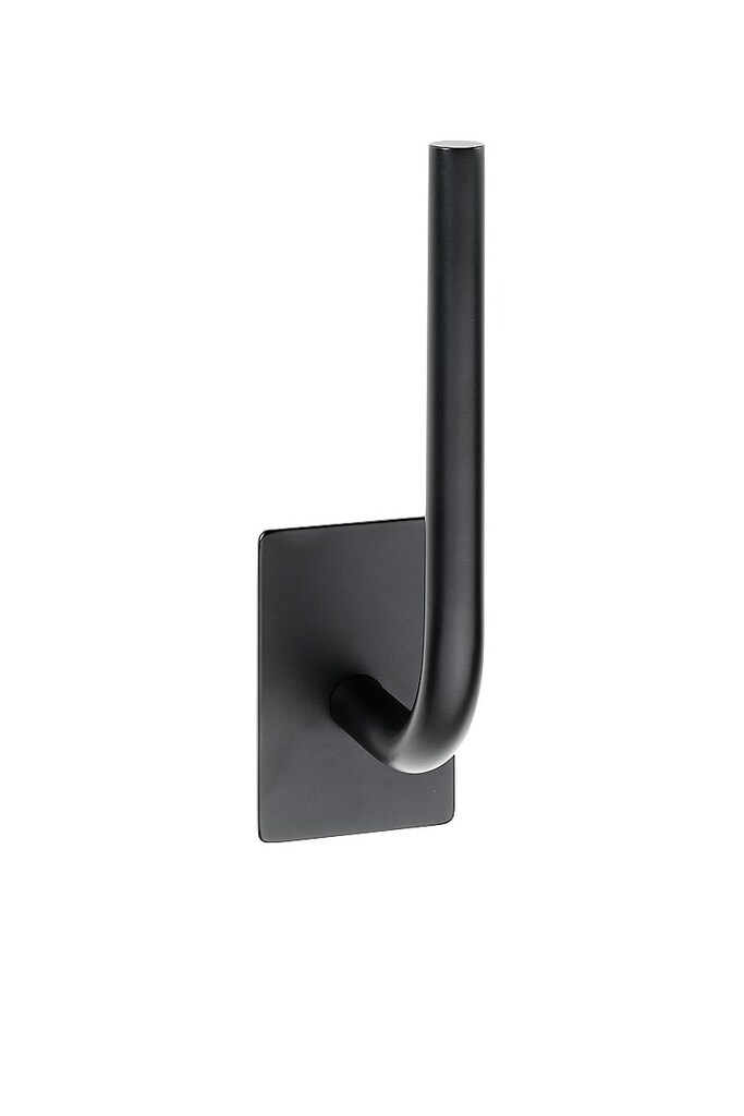 Brillantbad BEASY WC-Reservepapierhalter Edelstahl Schwarz 74x45x180 mm für Bad & WC >> zum Kleben | 04250657525975