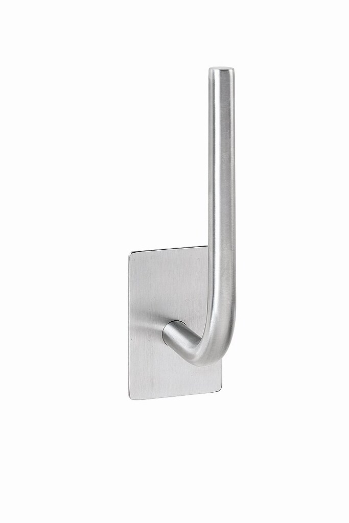 Brillantbad BEASY Reservepapierhalter Edelstahl geb&uuml;rstet 74x45x180 mm f&uuml;r Bad & WC >> zum Kleben - Bild 1