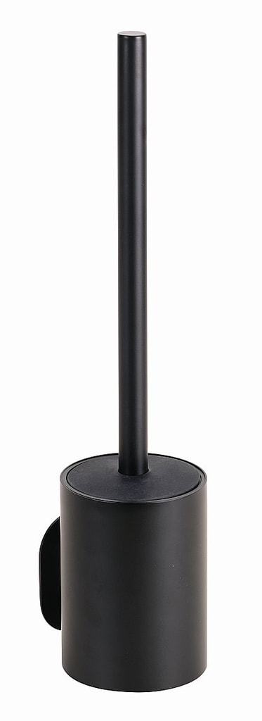 Brillantbad BEASY WC-B&uuml;rstengarnitur Edelstahl Kunststoff Schwarz 97x80x355 mm f&uuml;r Bad & WC >> zum Kleben - Bild 1