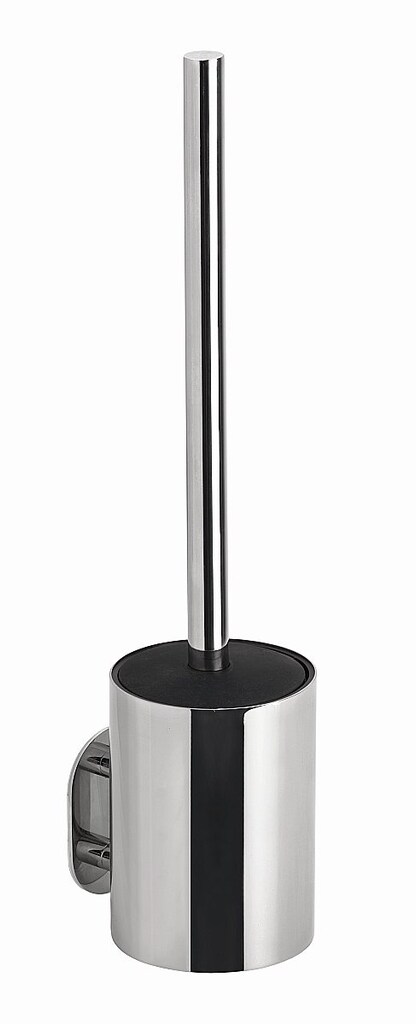 Brillantbad BEASY WC-B&uuml;rstengarnitur Edelstahl Kunststoff poliert 97x80x355 mm f&uuml;r Bad & WC >> zum Kleben - Bild 1