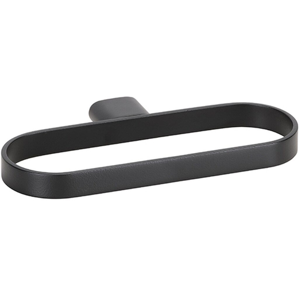 Brillantbad BORGANIC BLACK Handtuchring Edelstahl Schwarz 112x220x20 mm für Bad & Küche >> zum Bohren