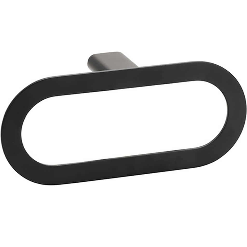 Brillantbad BORGANIC BLACK Handtuchring Edelstahl Schwarz 59x250x110 mm f&uuml;r Bad & K&uuml;che >> zum Bohren - Bild 1