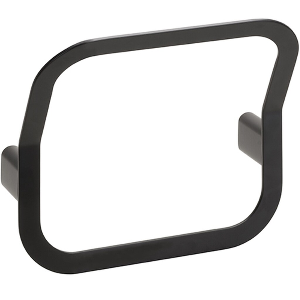 Brillantbad BORGANIC BLACK Handtuchring Edelstahl Schwarz 123x250x241 mm für Bad & Küche >> zum Bohren
