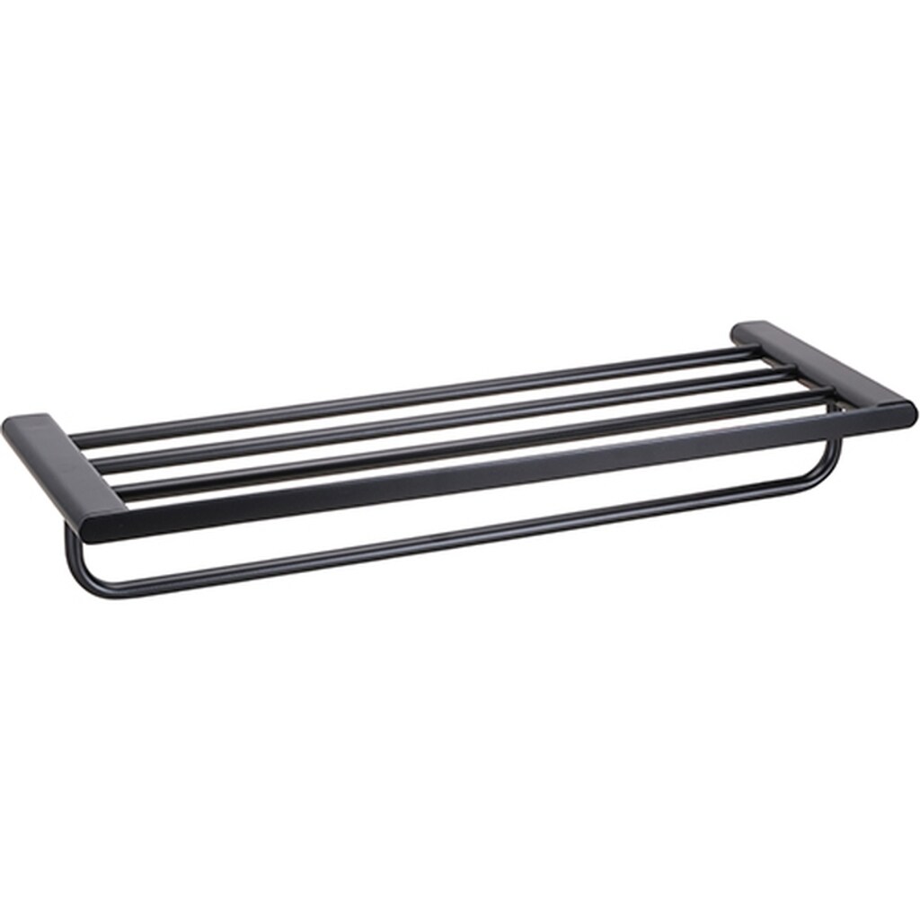 Brillantbad BORGANIC BLACK Handtuchablage Edelstahl Schwarz 214x640x95 mm für Bad & WC >> zum Bohren