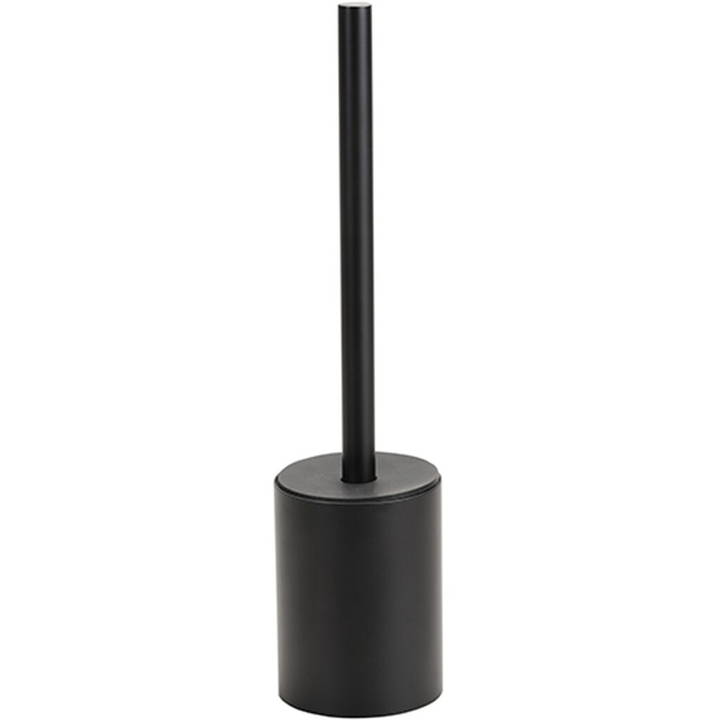 Brillantbad BORGANIC BLACK WC-Bürstengarnitur Edelstahl Kunststoff Schwarz 110x80x345 mm für Bad & WC >> zum Bohren