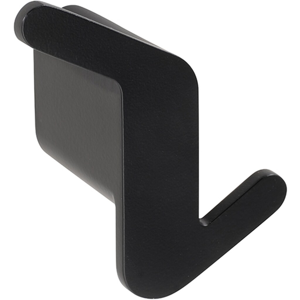 Brillantbad BORGANIC BLACK Doppelkleiderhaken Links Edelstahl Zink Schwarz 39x68x58 mm f&uuml;r Bad & K&uuml;che >> zum Bohren - Bild 1