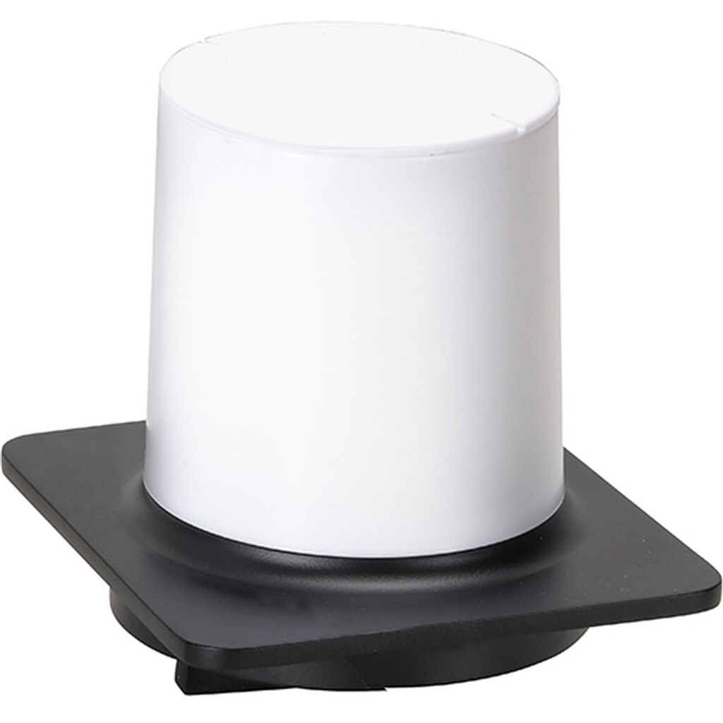 Brillantbad BORGANIC BLACK Seifenspender Edelstahl Zink Kunststoff Schwarz 110x100x115 mm, 200 ml f&uuml;r Bad & K&uuml;che >> zum Bohren - Bild 1