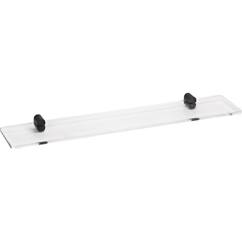 Brillantbad BORGANIC BLACK Glasablage Messing Glas Schwarz 116x600x40 mm für Bad & WC >> zum Bohren