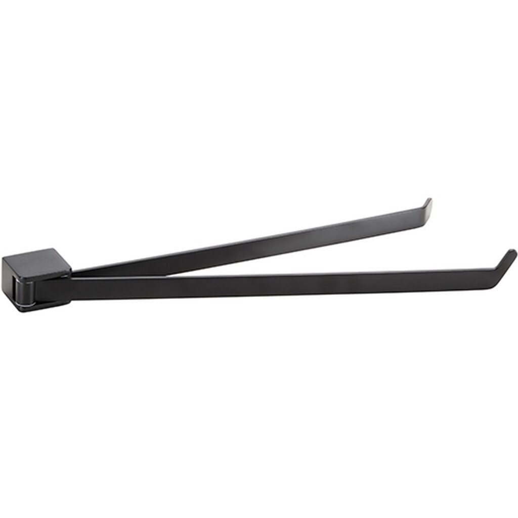Brillantbad BORGANIC BLACK Doppelhandtuchhalter Edelstahl Schwarz 445x62x42 mm für Bad & Küche >> zum Bohren
