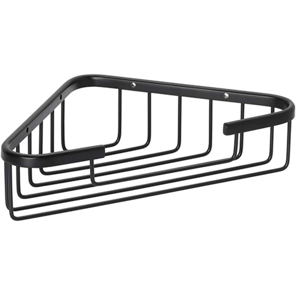 Brillantbad BYTRO Eckseifenkorb Messing Schwarz 150x245x60 mm f&uuml;r Bad & WC >> zum Bohren - Bild 1