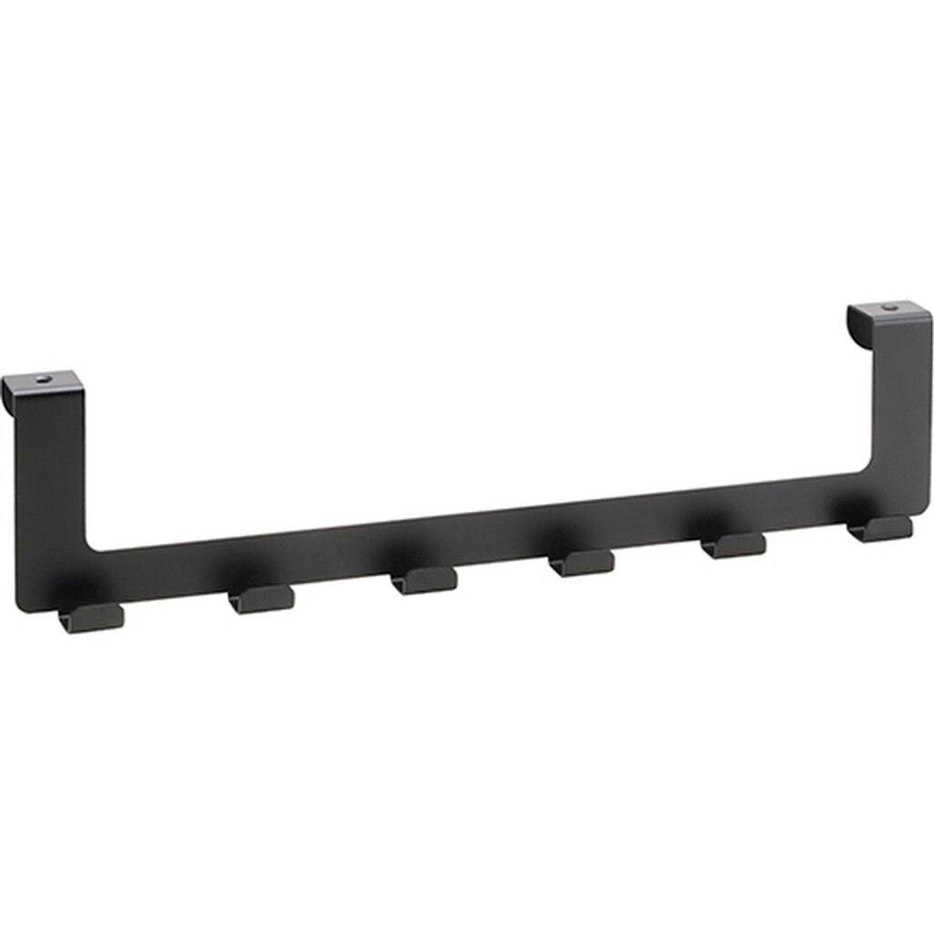 Brillantbad BARK Hakenleiste 6 Haken Edelstahl Schwarz 34x350x87 mm f&uuml;r Bad & K&uuml;che >> zum Einh&auml;ngen - Bild 1