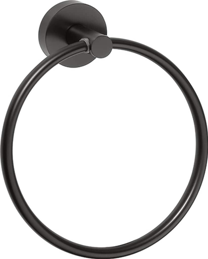 Brillantbad BARK Handtuchring Messing Schwarz 55x170x195 mm f&uuml;r Bad & K&uuml;che >> zum Bohren - Bild 1