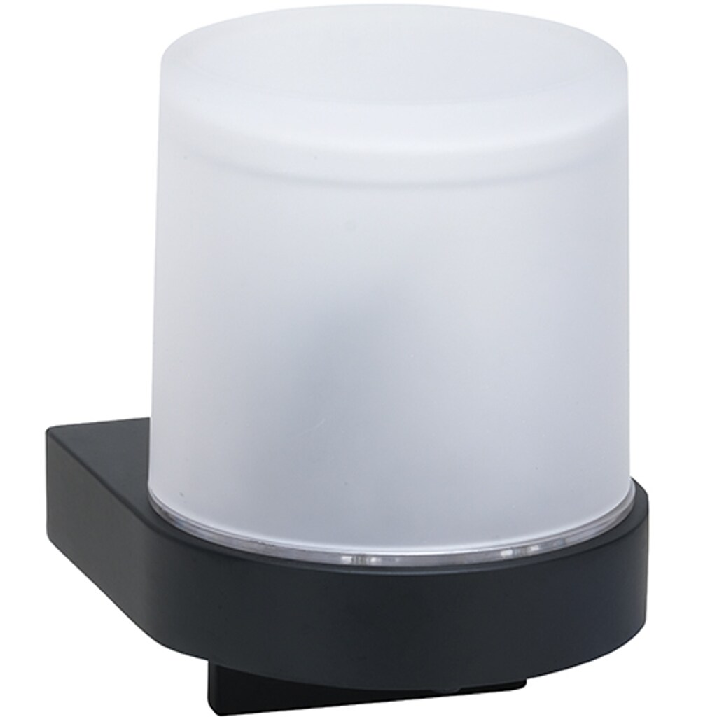 Brillantbad BARK Glasseifenspender Messing Glas Schwarz 100x85x114 mm, 200 ml f&uuml;r Bad & K&uuml;che >> zum Bohren - Bild 1