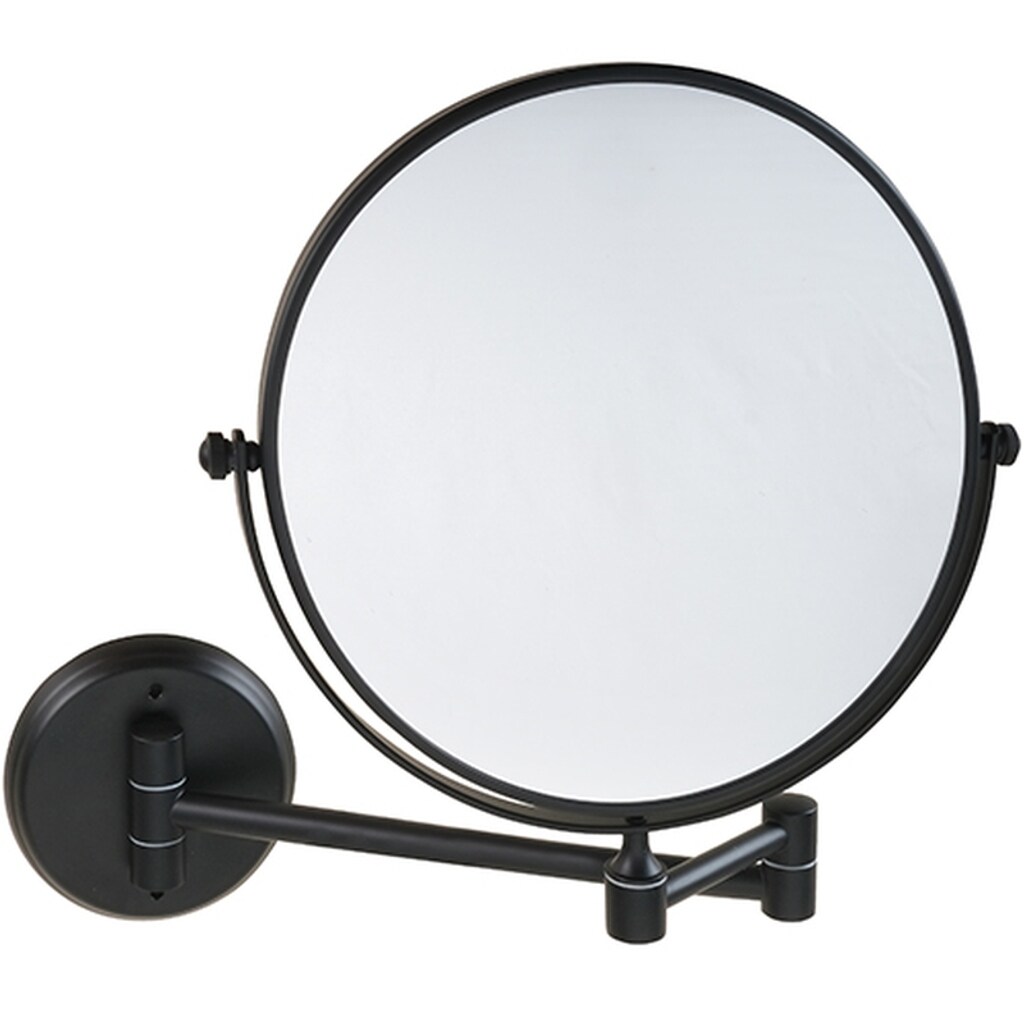 Brillantbad BARK Kosmetikspiegel Doppelseitig Messing Glas Schwarz 430x230x300 mm für Bad & WC >> zum Bohren