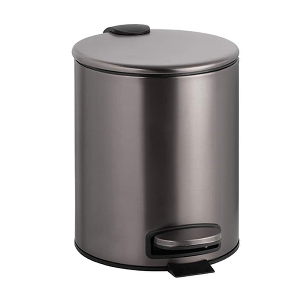 Brillantbad BAPHIT Abfalleimer Edelstahl Metallic Grau matt 260x205x265 mm, 5 Ltr f&uuml;r Bad & WC >> Freistehend anwendbar - Bild 1