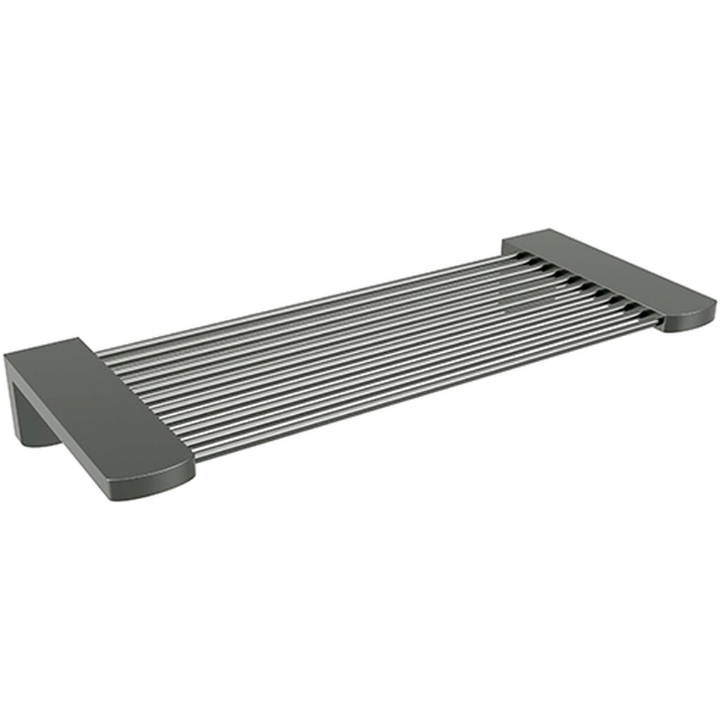 Brillantbad BAPHIT Duschablage Edelstahl Messing Metallic Grau matt 110x270x40 mm für Bad & WC >> zum Bohren