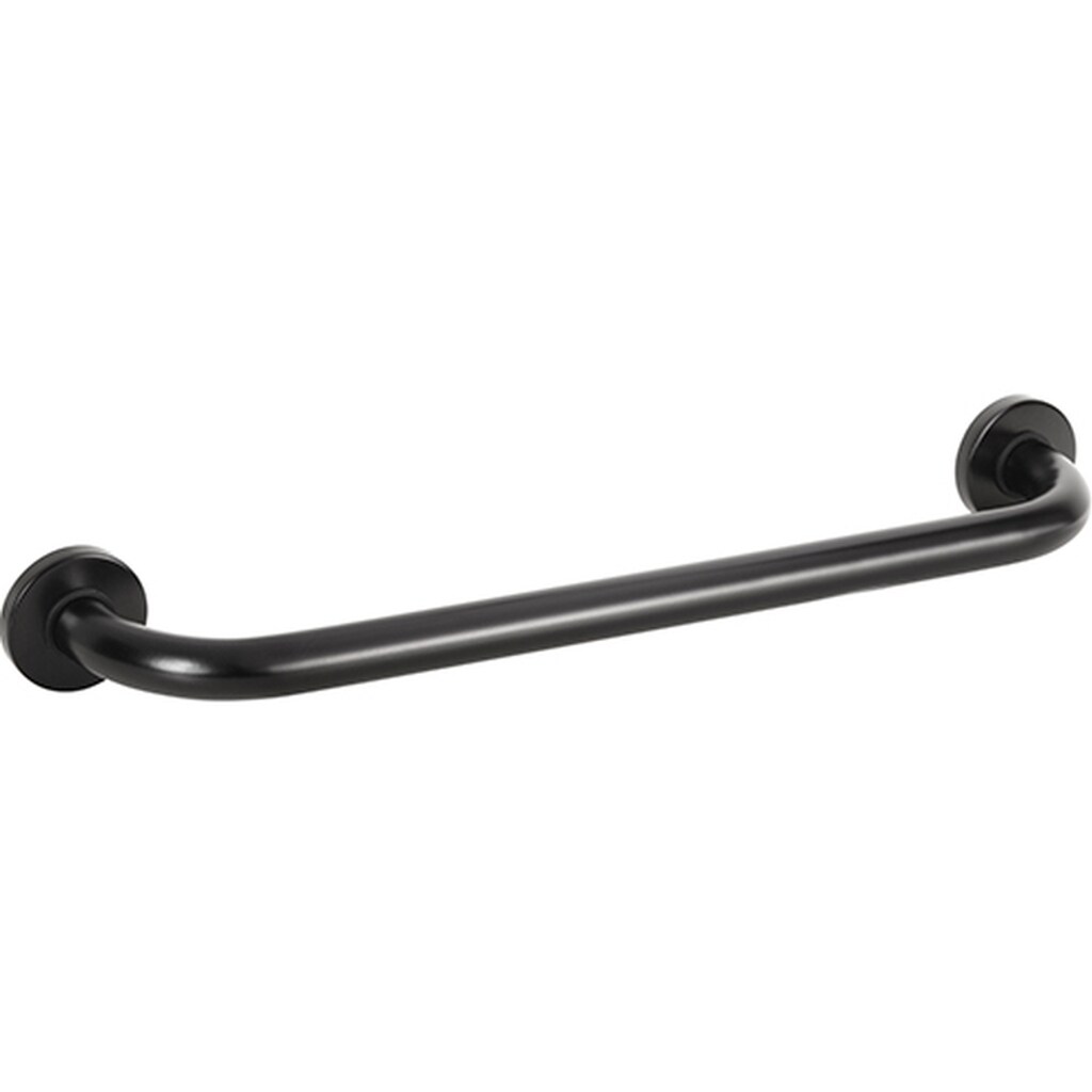 Brillantbad BELP Haltegriff Eisen Gummi Schwarz 106x680x80 mm, 120 kg Traglast für Bad & WC >> zum Bohren