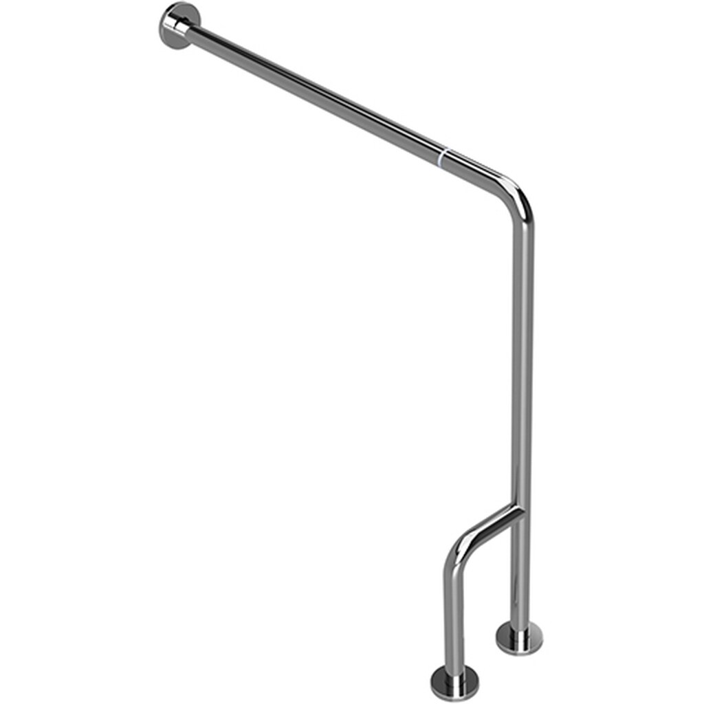 Brillantbad BELP Stützgriff Links Steckbar Edelstahl poliert mit Abdeckung 840x230x866 mm, 120 kg Traglast für Bad & WC >> zum Bohren