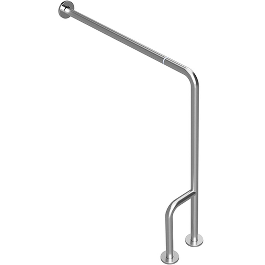Brillantbad BELP Stützgriff Links Steckbar Edelstahl gebürstet mit Abdeckung 840x230x866 mm, 120 kg Traglast für Bad & WC >> zum Bohren