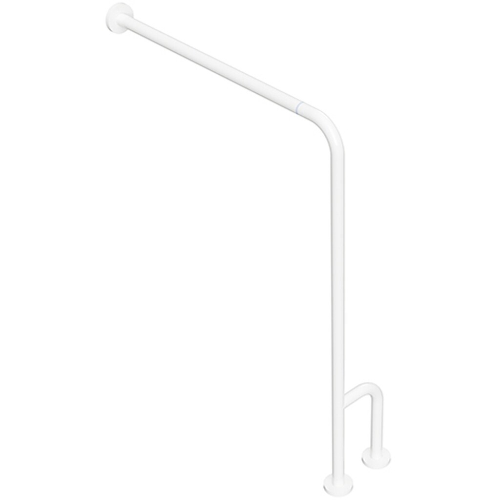 Brillantbad BELP Stützgriff Rechts Steckbar Eisen Weiß mit Abdeckung 840x230x866 mm, 120 kg Traglast für Bad & WC >> zum Bohren
