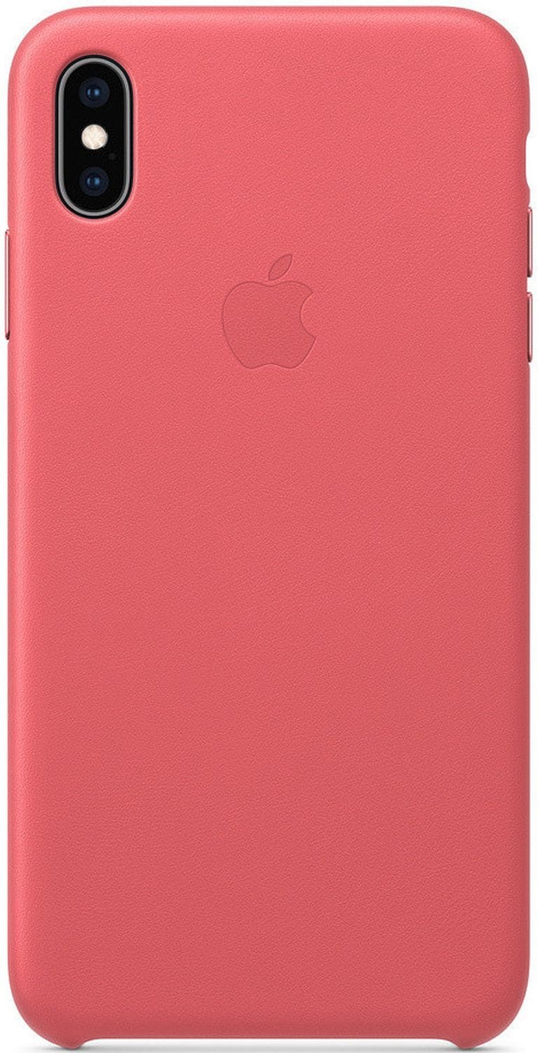 Apple Leder Case f&uuml;r iPhone Xs Max, Pfingstrosenpink - Bild 1
