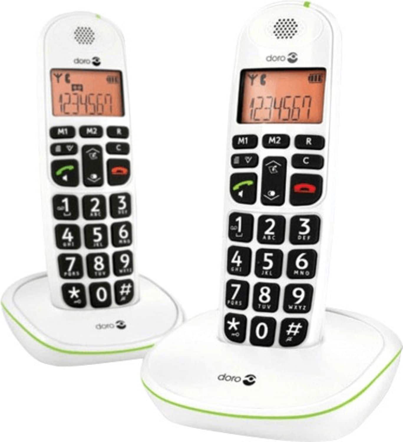REFURBISHED &ndash; Doro PhoneEasy 100w Duo DECT Schnurlostelefon mit zus&auml;tzlichem Mobilteil (Ladeschale, Freisprechen) White* - Bild 1