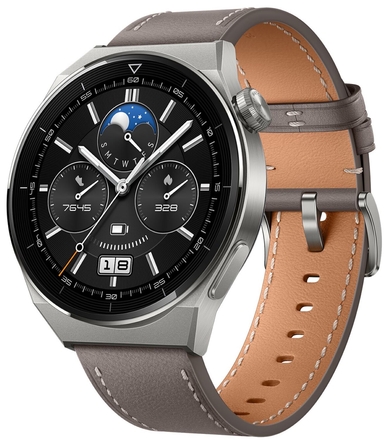 REFURBISHED &ndash; Huawei Watch GT 3 Pro 46mm Titanium Gray - Wie Neu - Bild 1