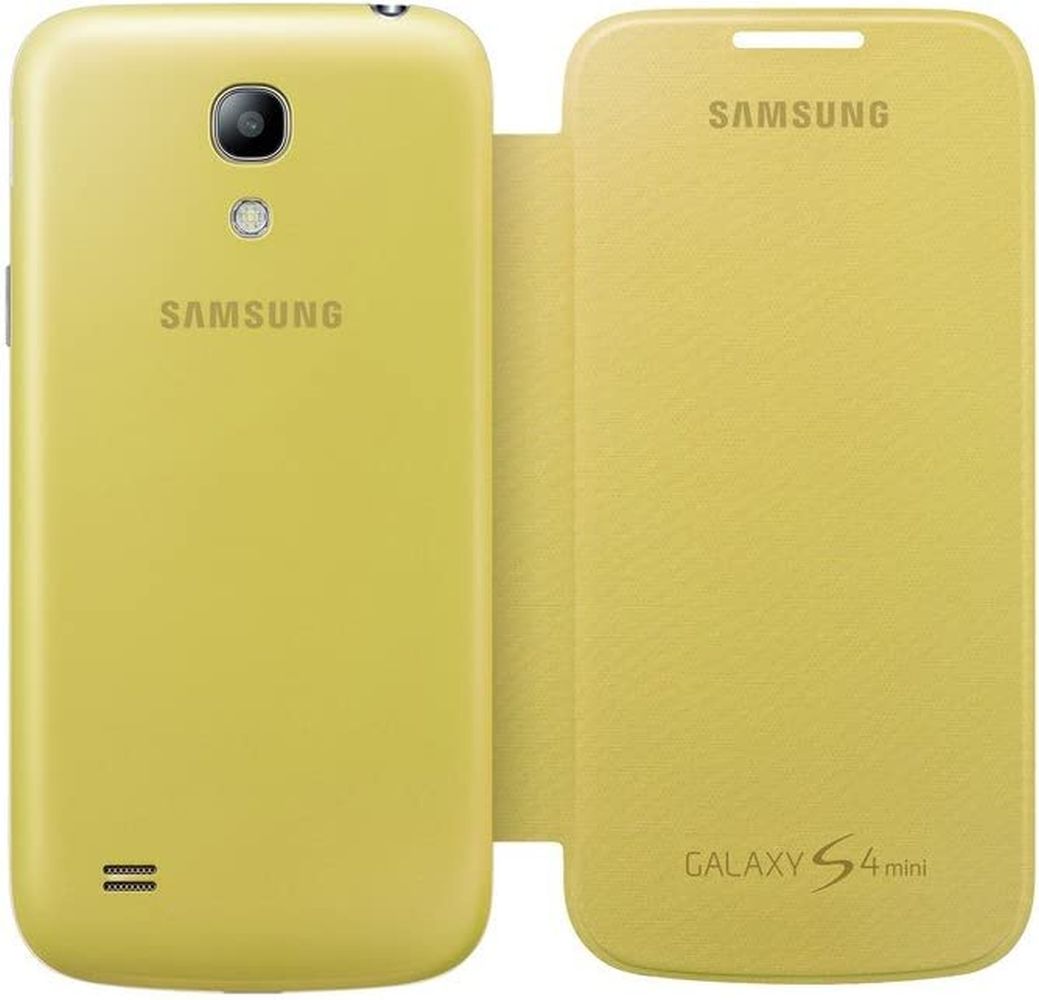 Original Samsung Galaxy S4 mini (GT-I9195) Flipcover gelb - Bild 1