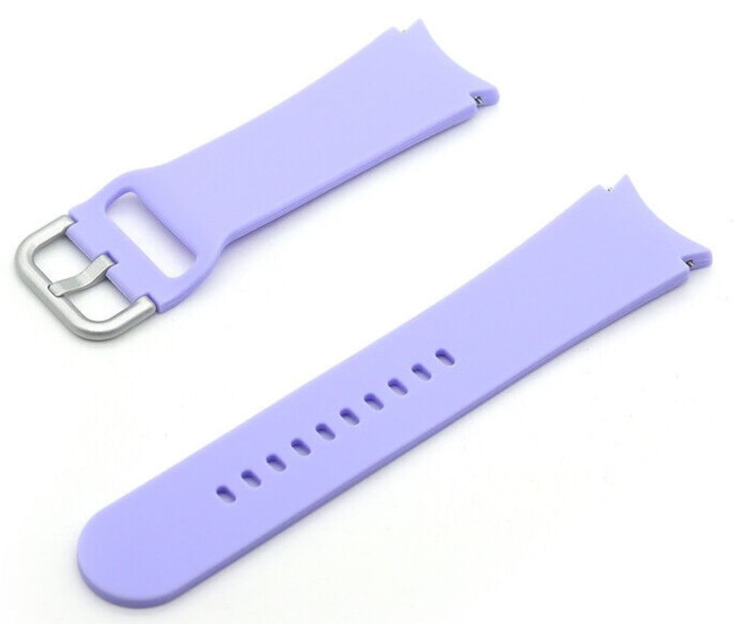 Silikonarmband (20mm) passend u.a. f&uuml;r Galaxy Watch 3/4/5/6 - Bulk - Purple - Bild 1