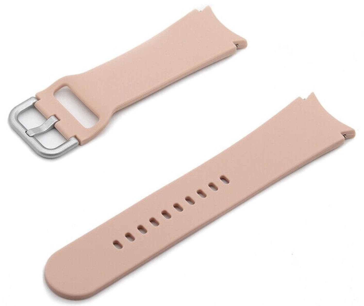 Silikonarmband (20mm) passend u.a. f&uuml;r Galaxy Watch 3/4/5/6 - Bulk - Rosa - Bild 1