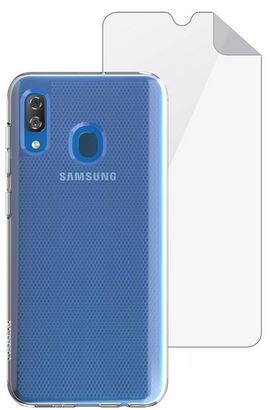 Skech Matrix Bundle f&uuml;r Samsung Galaxy A40 mit Silikon Case Slim + Schutzfolie - Bild 1