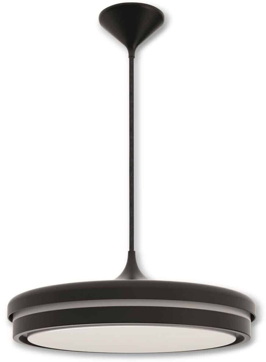 tint Smarte LED-Pendelleuchte KEA – Dimmbare Beleuchtung mit weißem (1800-6500 K), farbigem RGB und indirektem Licht – 42cm
