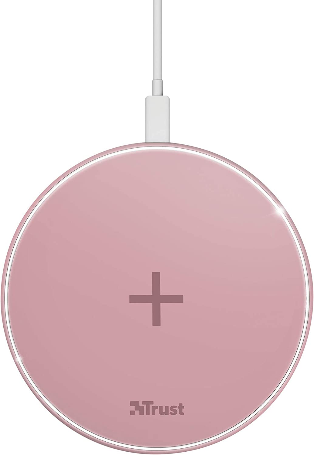 Trust Qylo Schnelles kabelloses Ladeger&auml;t f&uuml;r Qi-f&auml;hige Smartphones Rosa - Bild 1
