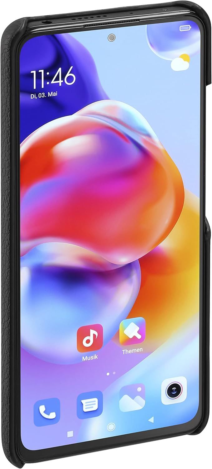 Xiaomi Lenny Echtleder Backcover f&uuml;r Xiaomi Redmi Note 11Pro Black - Bild 1