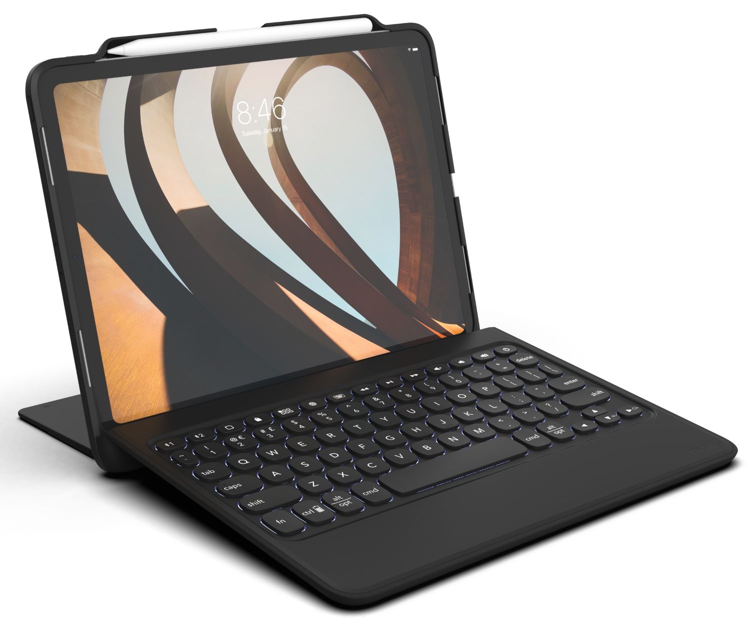 ZAGG Rugged Book Go QWERTZ - Schnurlose Tastatur und langlebige abnehmbare H&uuml;lle f&uuml;r iPad Pro 11 (1. Gen 2018!) - Bild 1