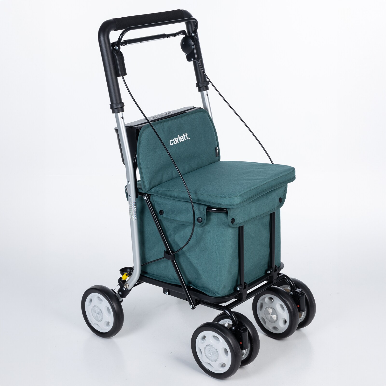 Einkaufstrolley Einkaufswagen Shopping Trolley Rollatoren für SeniorenMaximale Sitzbelastung , 30L, Wasserdichte Tasche aus Polyester-Dunkelcyan