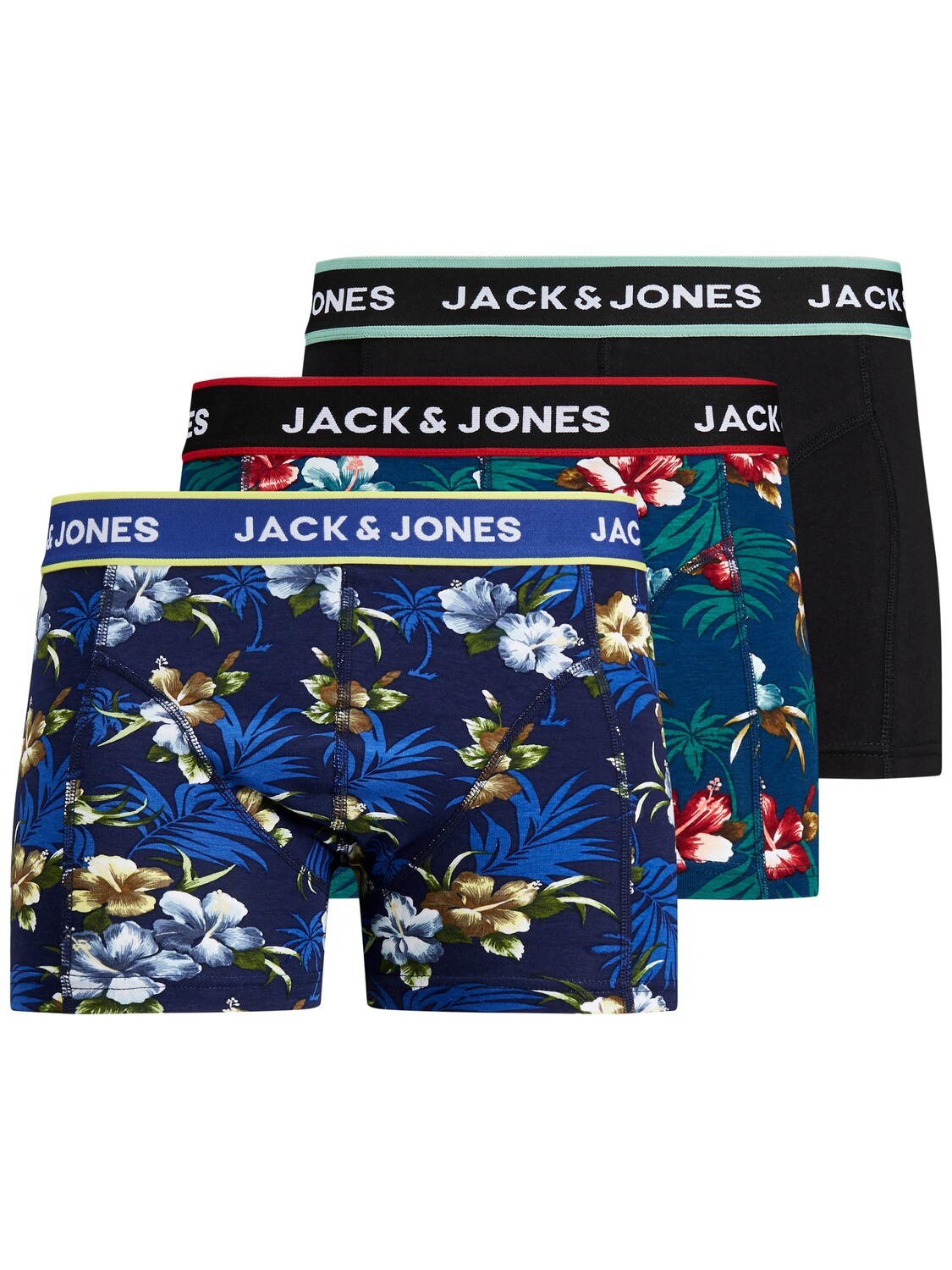 Jack & Jones Trunk Unterhosen Trunks 3 Pack Unterhosen Shorts JACFLOWER - Bild 1