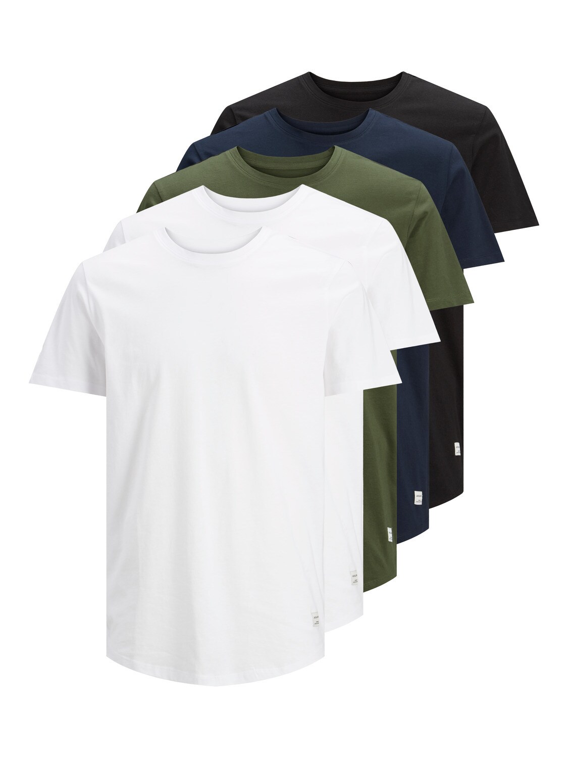 Jack & Jones T-Shirt 5er Pack 5 Pack T-Shirt Rundhals JJENOA TEE CREW NECK | 05714928269788