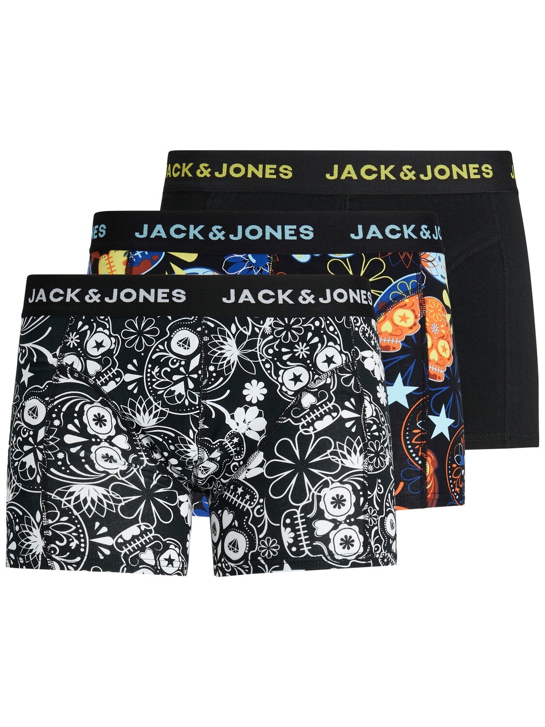 Jack & Jones Trunk Unterhosen Trunks 3 Pack Unterhosen Shorts JACSUGAR SKULL - Bild 1