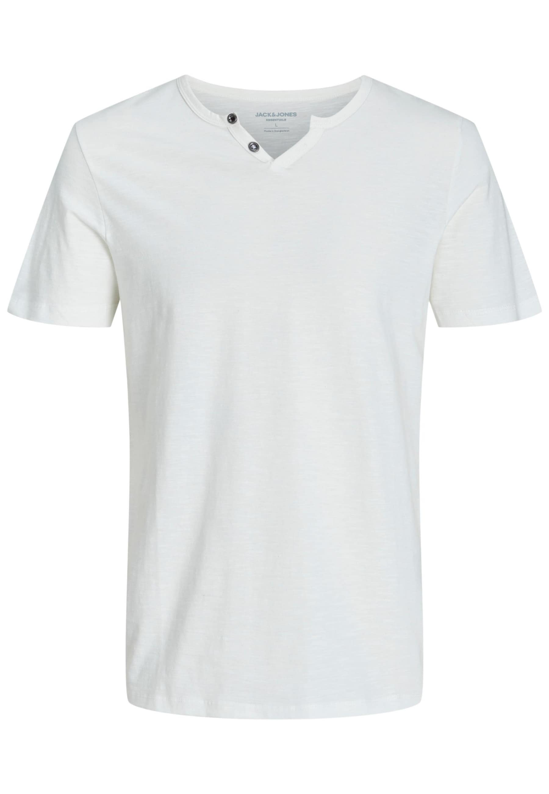 Jack & Jones Shirt Henley Shirt T-Shirt JJESPLIT NECK TEE - Bild 1