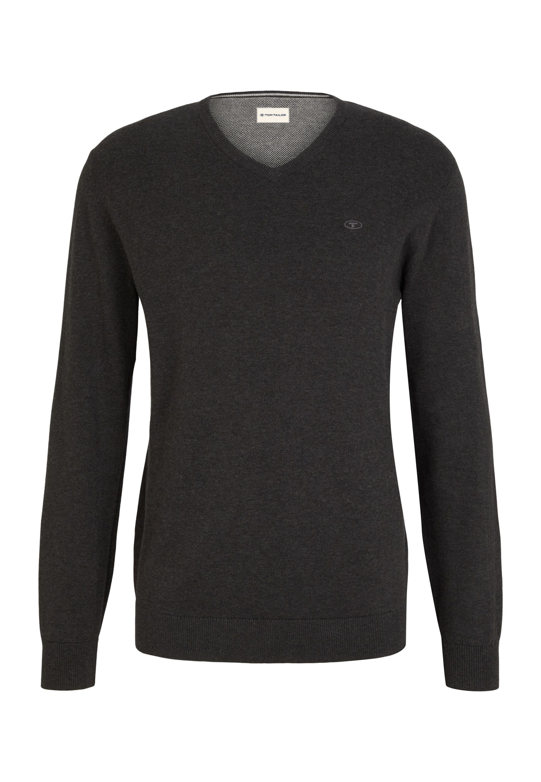 Tom Tailor Strickpullover Basic Pullover V-Neck - Bild 1