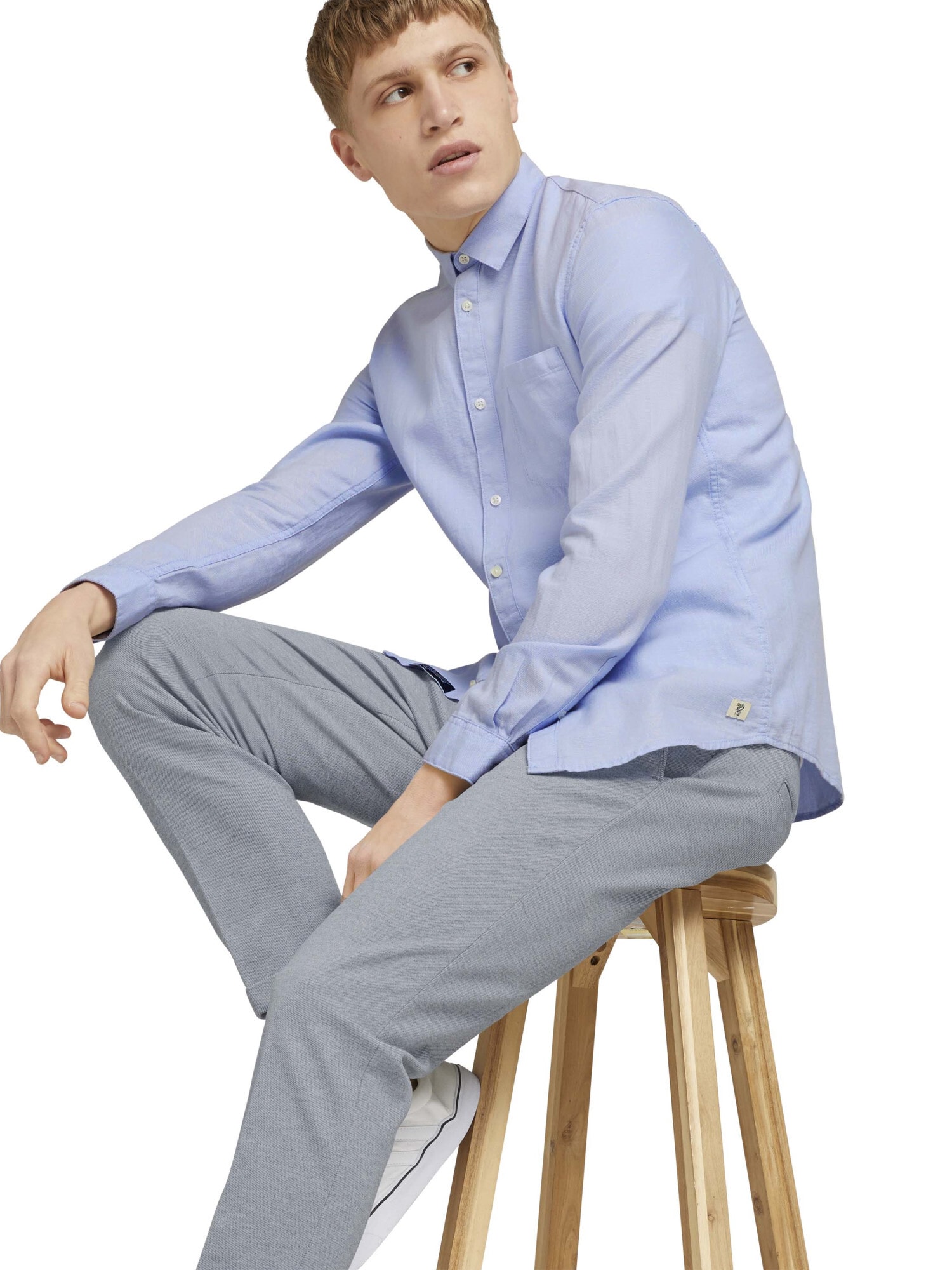 Tom Tailor Hemd Shirt fein strukturiert mit Bio Baumwolle - Bild 1